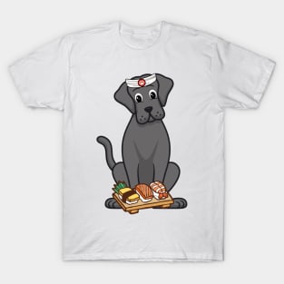 Funny big dog is a sushi chef T-Shirt